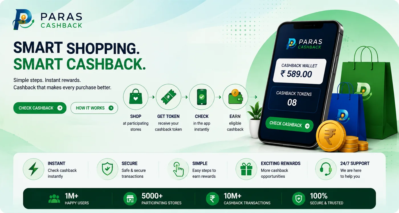 Paras Cashback promotional banner