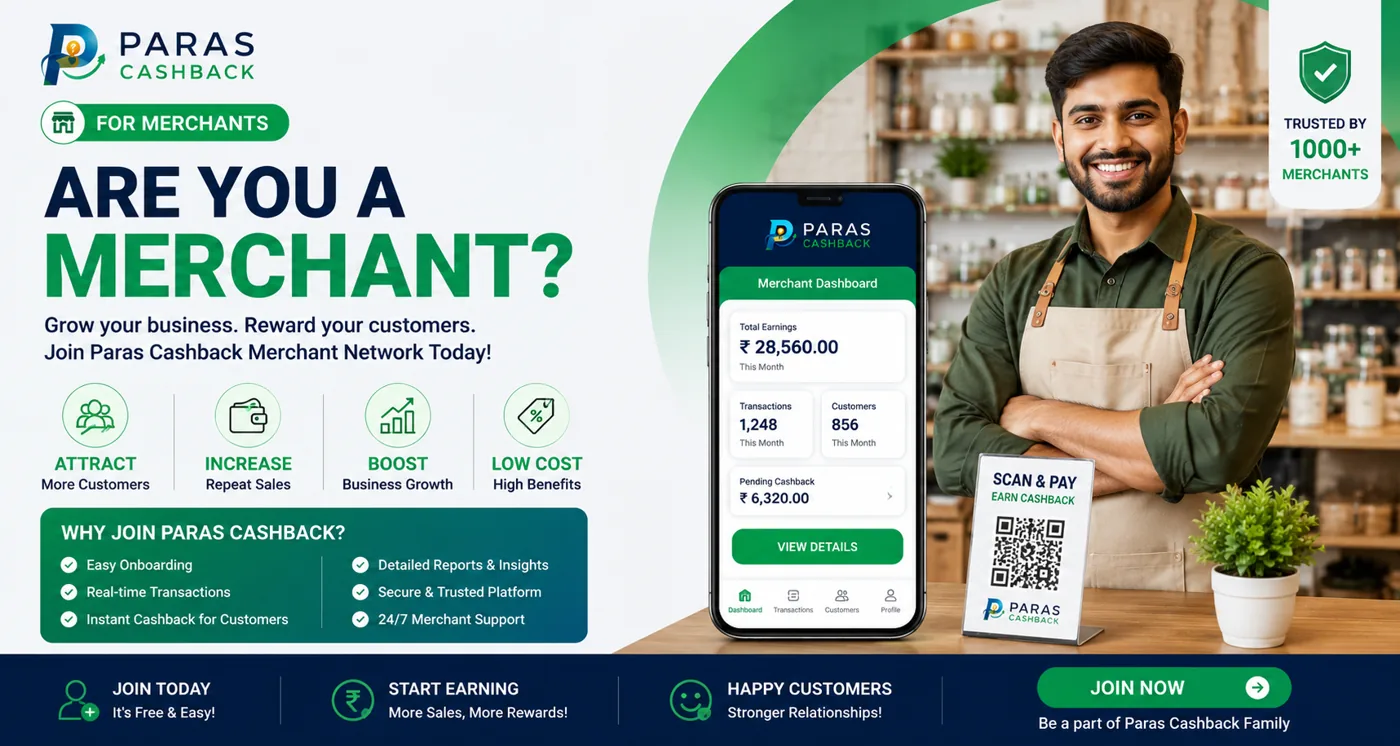 Join the Paras Cashback merchant network